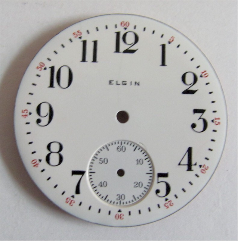 Elgin Pocket Watch Enamel Dial 42.2mm With Sub-second Dial