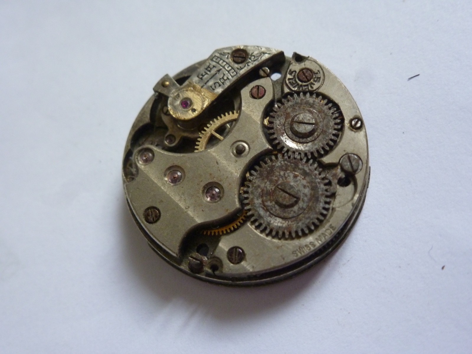 25mm Rolex Patent Manual Wind Movement PARTS defect not work balance missed