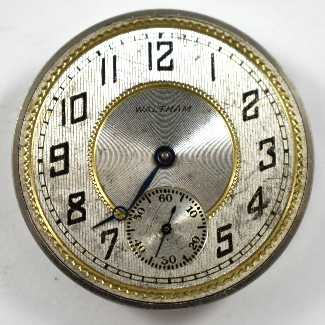 Vintage Waltham Grade 225 12s 17J OF Pocket Watch Movement lot.qk