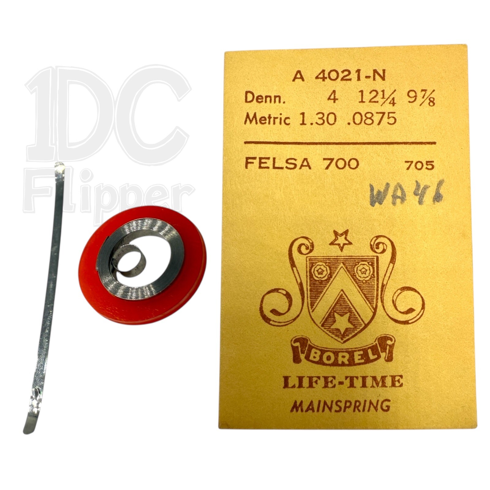 Felsa 700 Mainspring Watch Part w/ Bridle 4 x 12 1/4 x 9 7/8 Alloy NOS Read!