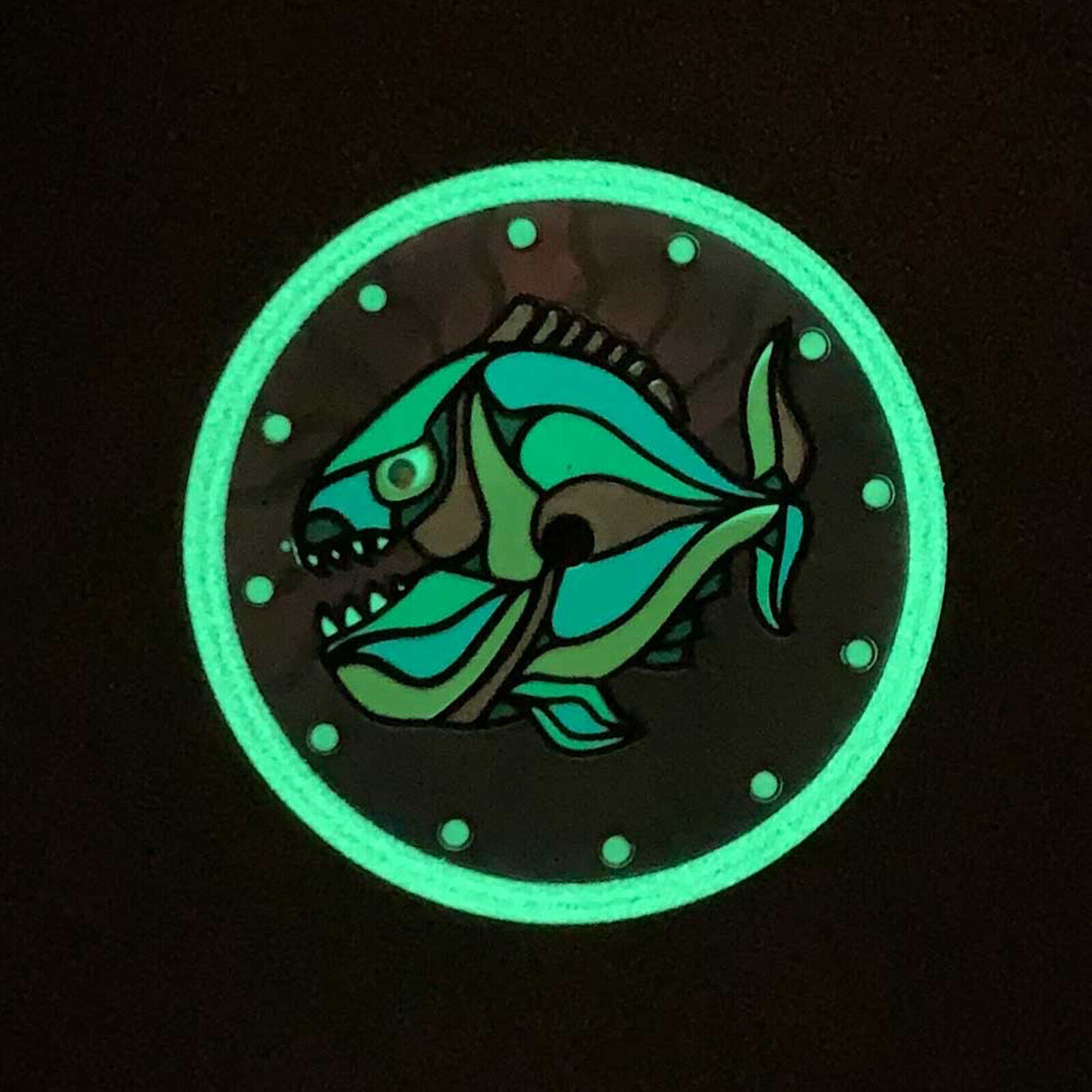 Green Luminous Metal Watch Inner Shadow Circle Ring for Watch Cover Repair Parts