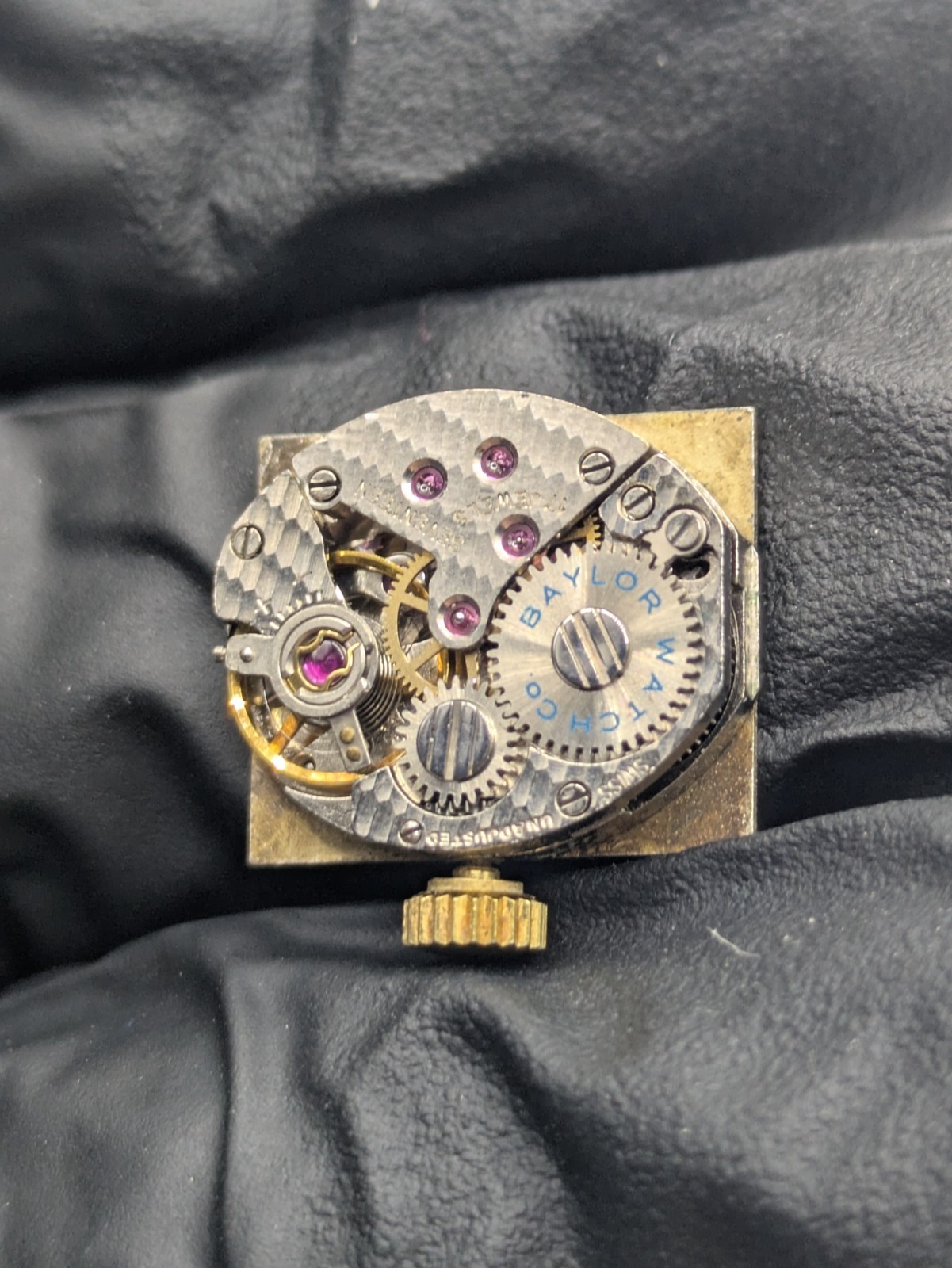 AS 1977-2 Baylor Manual Wind Watch Movement 17 Jewels 15.8mm Untested