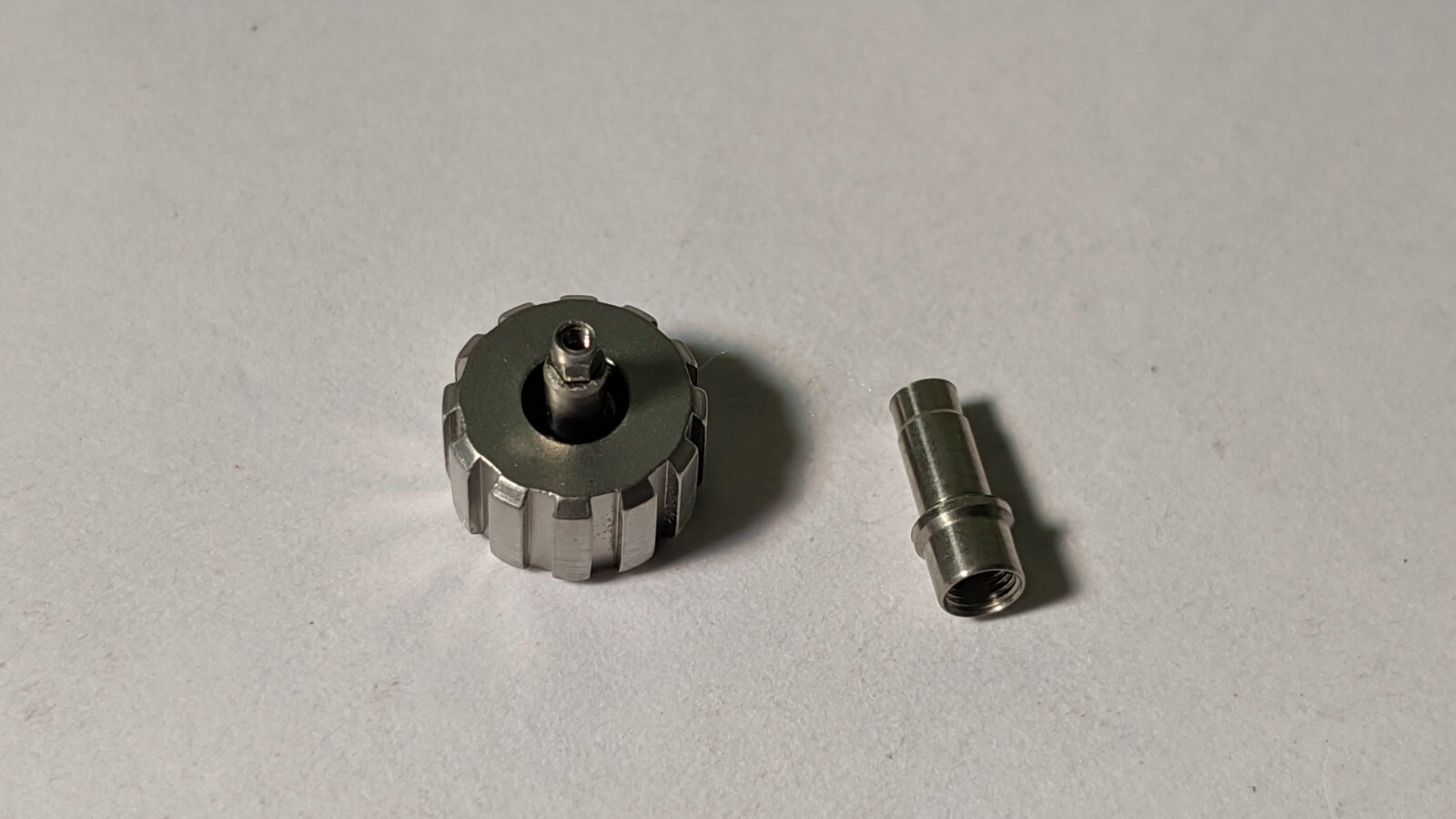Unbranded Swiss Made fr CROWN Tag S/S & BLACK Cav7802 tube apprx 7.6mm SCREWdown
