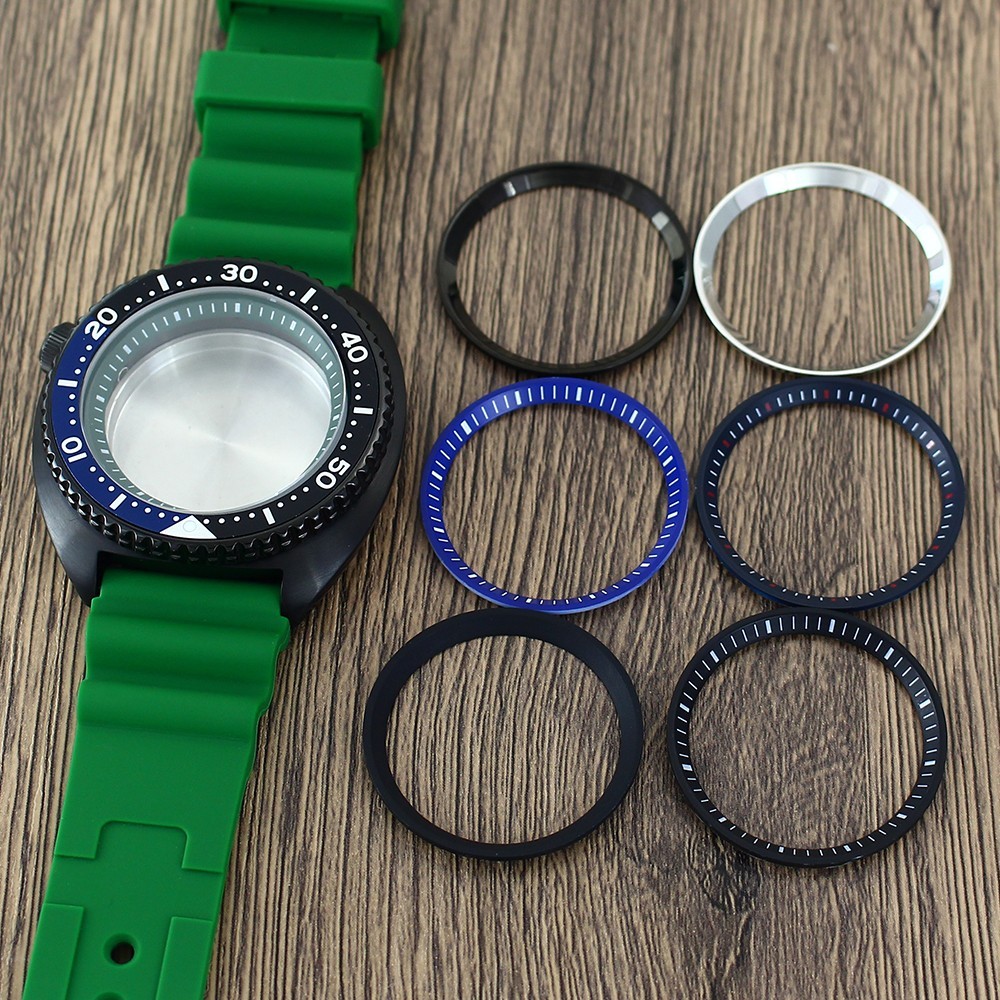 45mm Modify Turtle SKX009 Mod Watch Case Strap Sapphire 10ATM For Seiko NH35 36