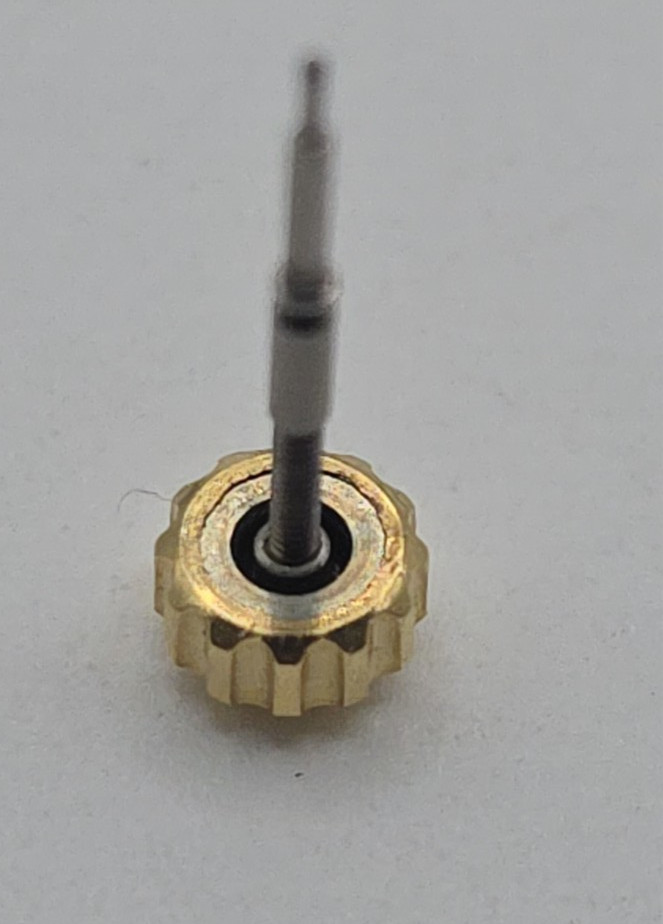 OMEGA Vintage Waterproof Yellow Gold Plated Crown D.4.7mm P.90 2mm Tube
