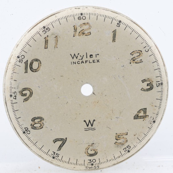 WYLER INCAFLEX MILITARY SWISS WRIST WATCH DIAL ref. 6831, 26.43mm (M14)