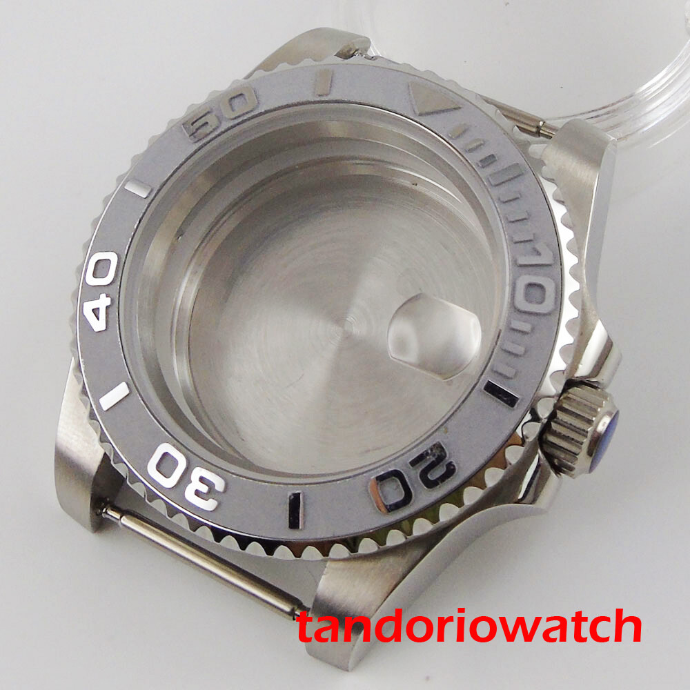 Bliger 40mm watch case fit NH35 NH36 MIYOTA movement steel ceramic bezel insert