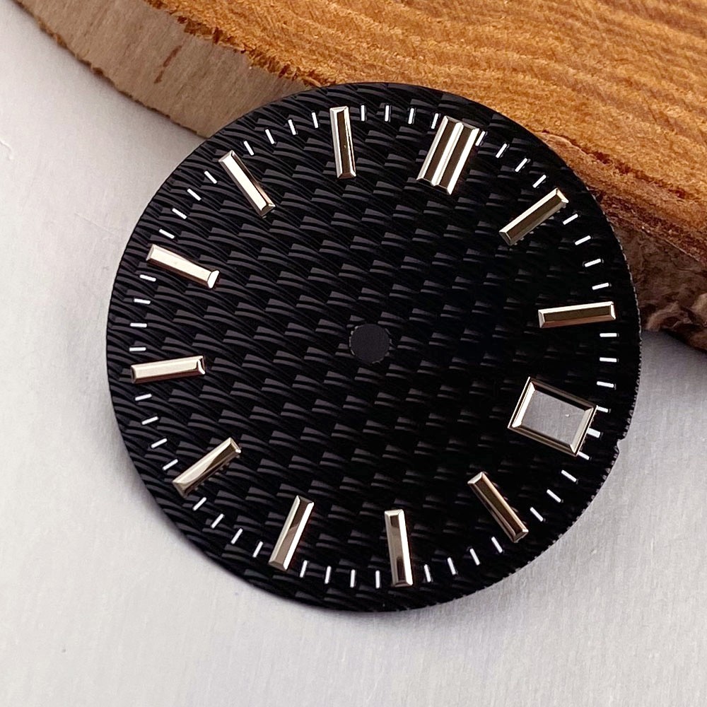 29mm Sterile Deep Texture Black Blue Green dial fit Japan NH35 NH36 movement