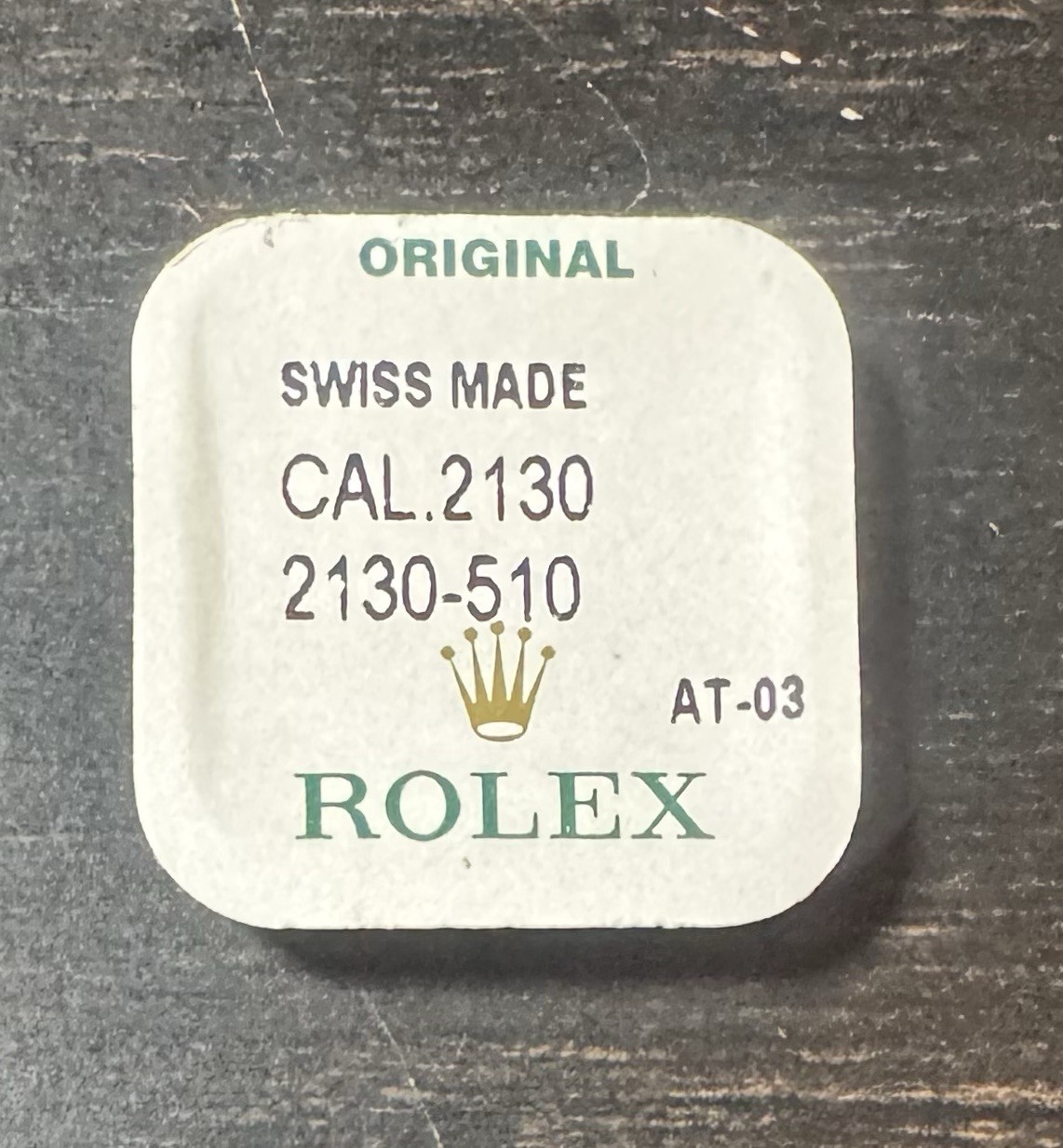 Rolex Cal. 2130 Part 510 Drive Wheel For Ratchet Wheel 2130-510
