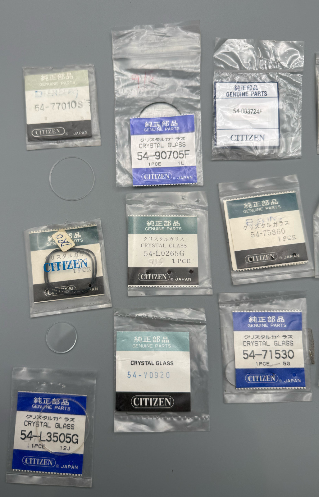 NOS Genuine Citizen Watch Crystal Glass Lot Factory Replacement Crystals Gaskets