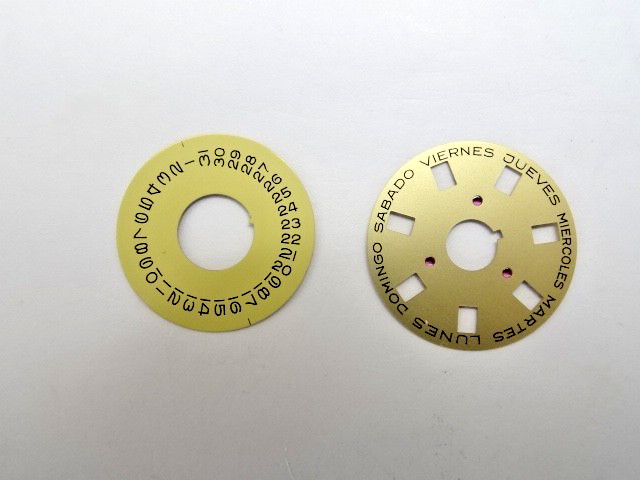 Genuine Rolex 1555 1556 Caliber Spanish Beige Watch Day Date Disc new condition