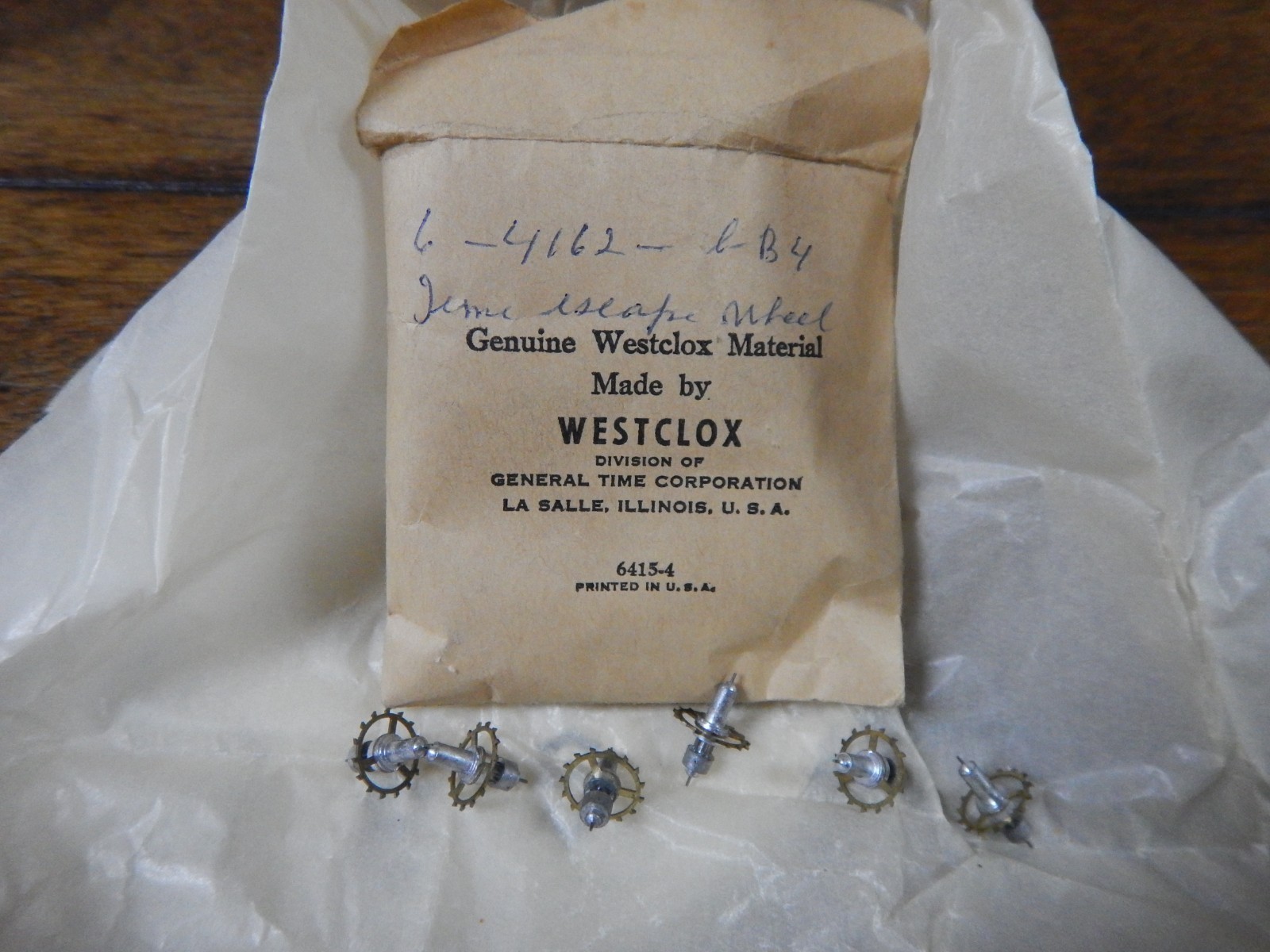 NEW Rare LOT of 6 Westclox Time Escape Wheels 6-4162 NOS