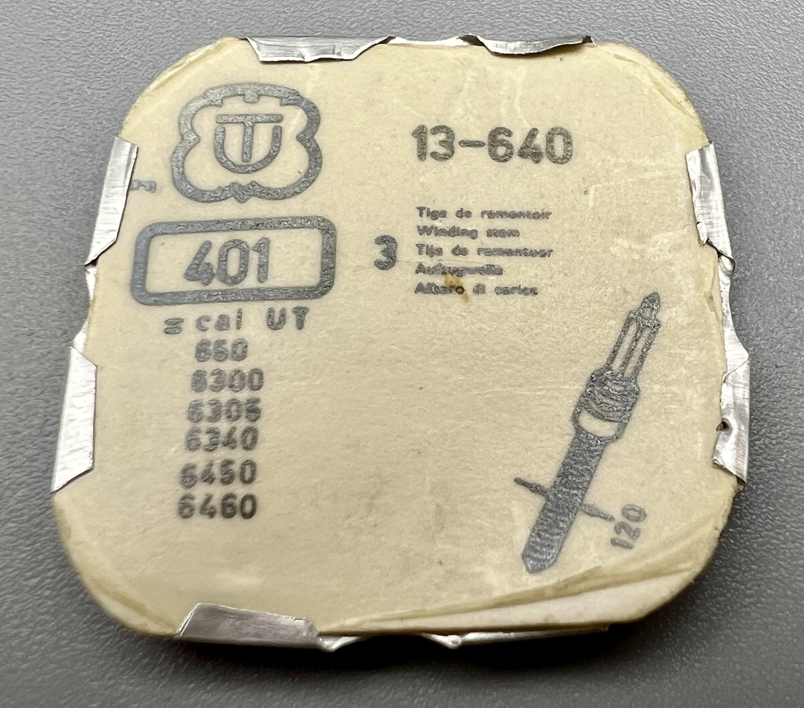 PACK 3 – UNITAS 13-640 WINDING STEM 401 SWISS WATCH PART Factory Sealed NOS #M11