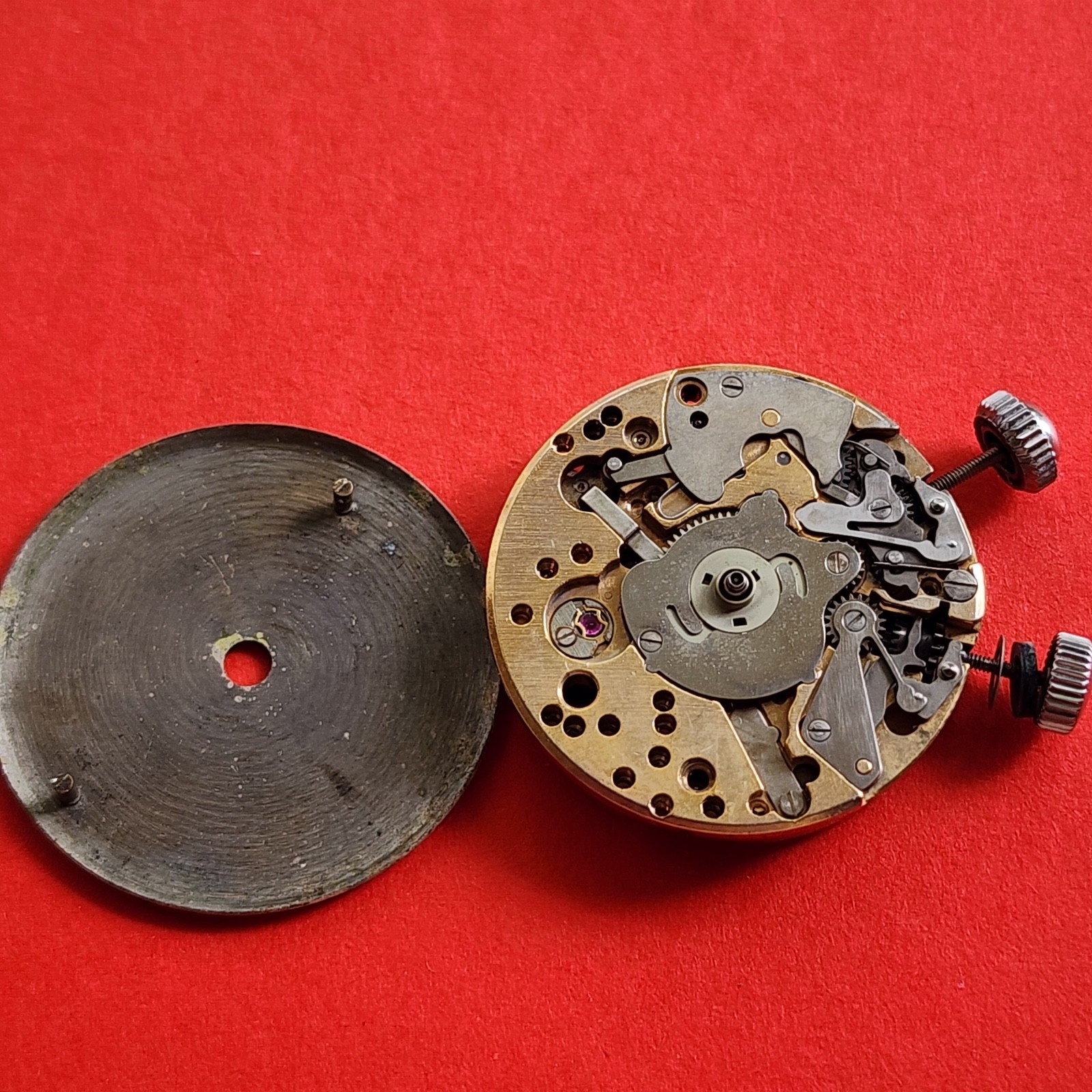Wakmann Alarm Watch Movement Alstater Dial Crown Stem Balance Parts Cricket