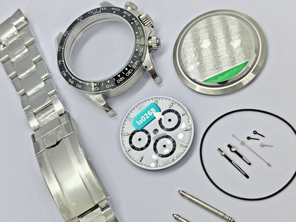 DIY 40mm Stainless Steel Watch Kit For 4131 7750 4130 Aftersales Accessories
