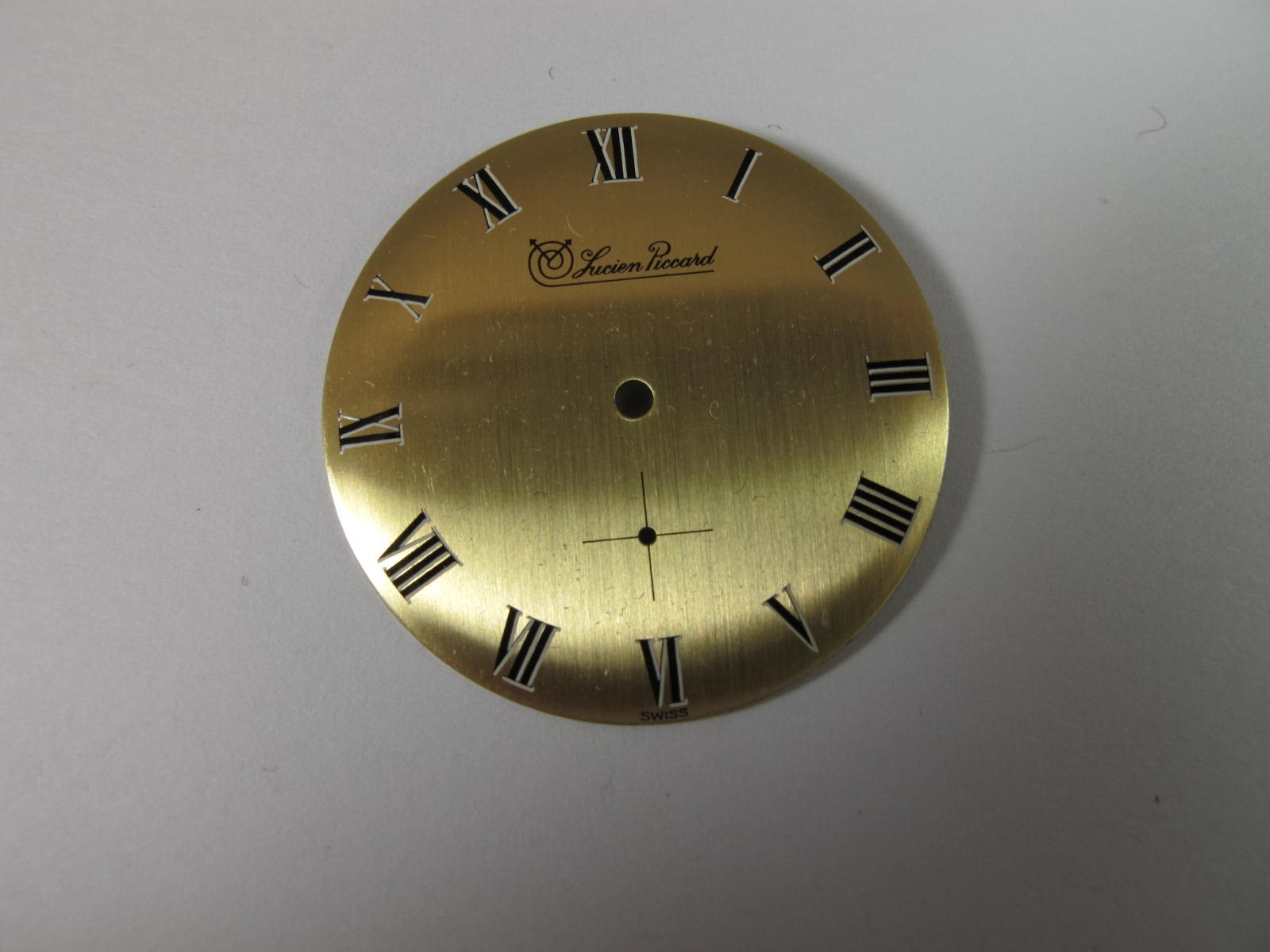 LUCIEN PICARD MENS GOLD COLOR ROMAN NUMERALS UNUSED WATCH DIAL 30.3MM