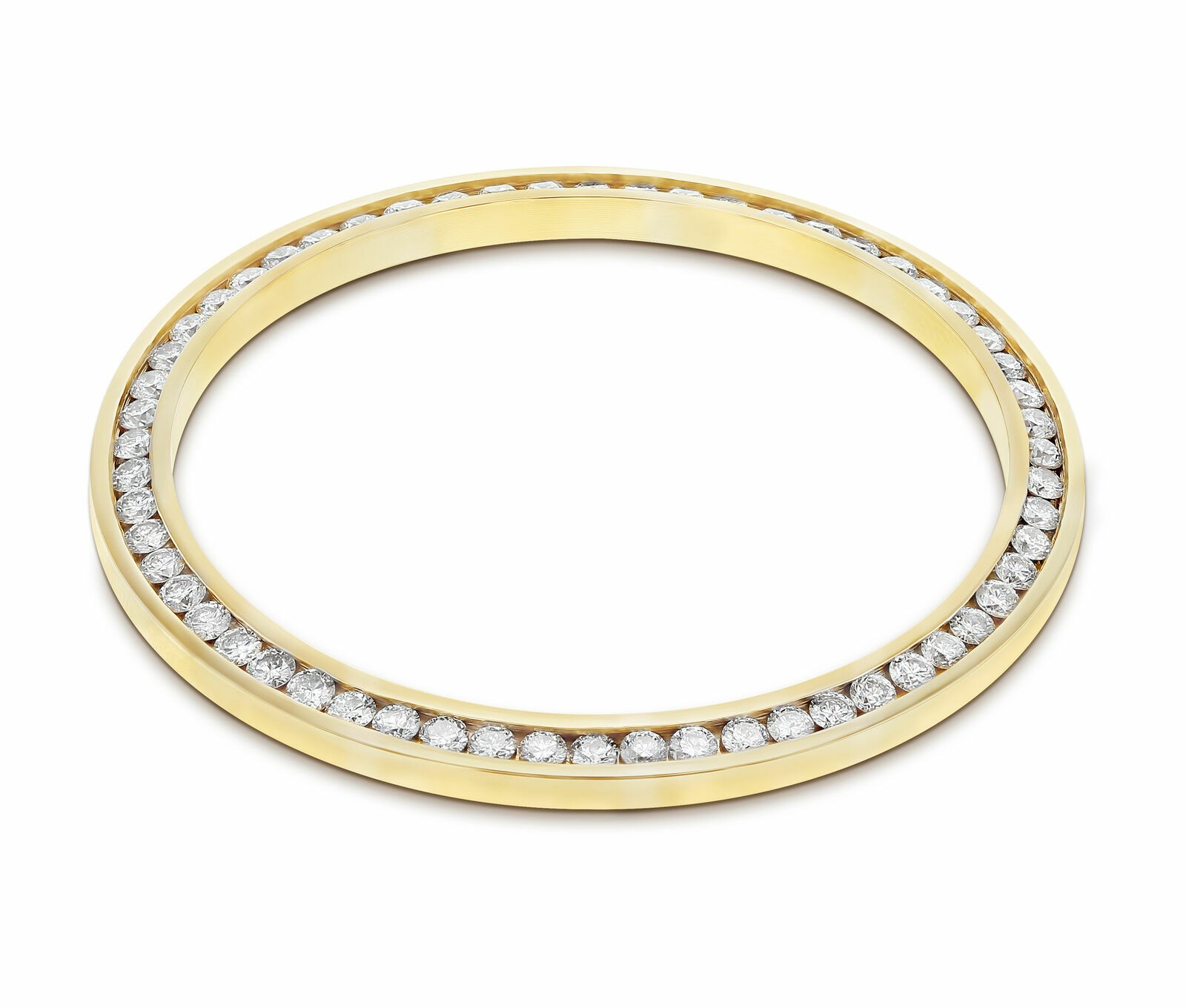 CHANNEL SET NATURAL DIAMOND BEZEL 18KY FOR ROLEX 36MM DATEJUST 16018 16078 16238