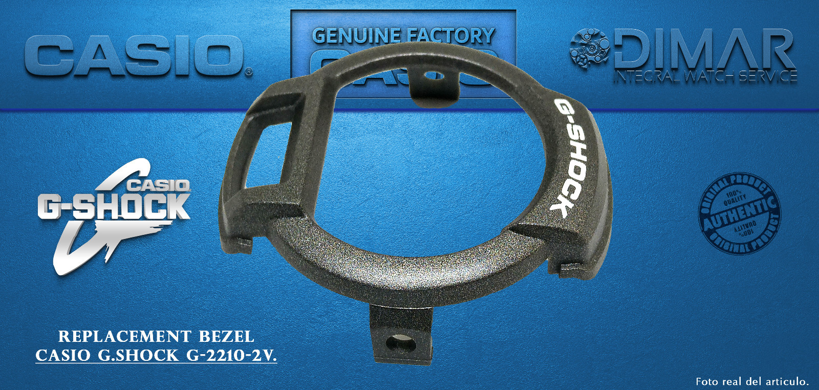 Replacement Vintage Original Bisel. Casio G-Shock G-2210-2V.
