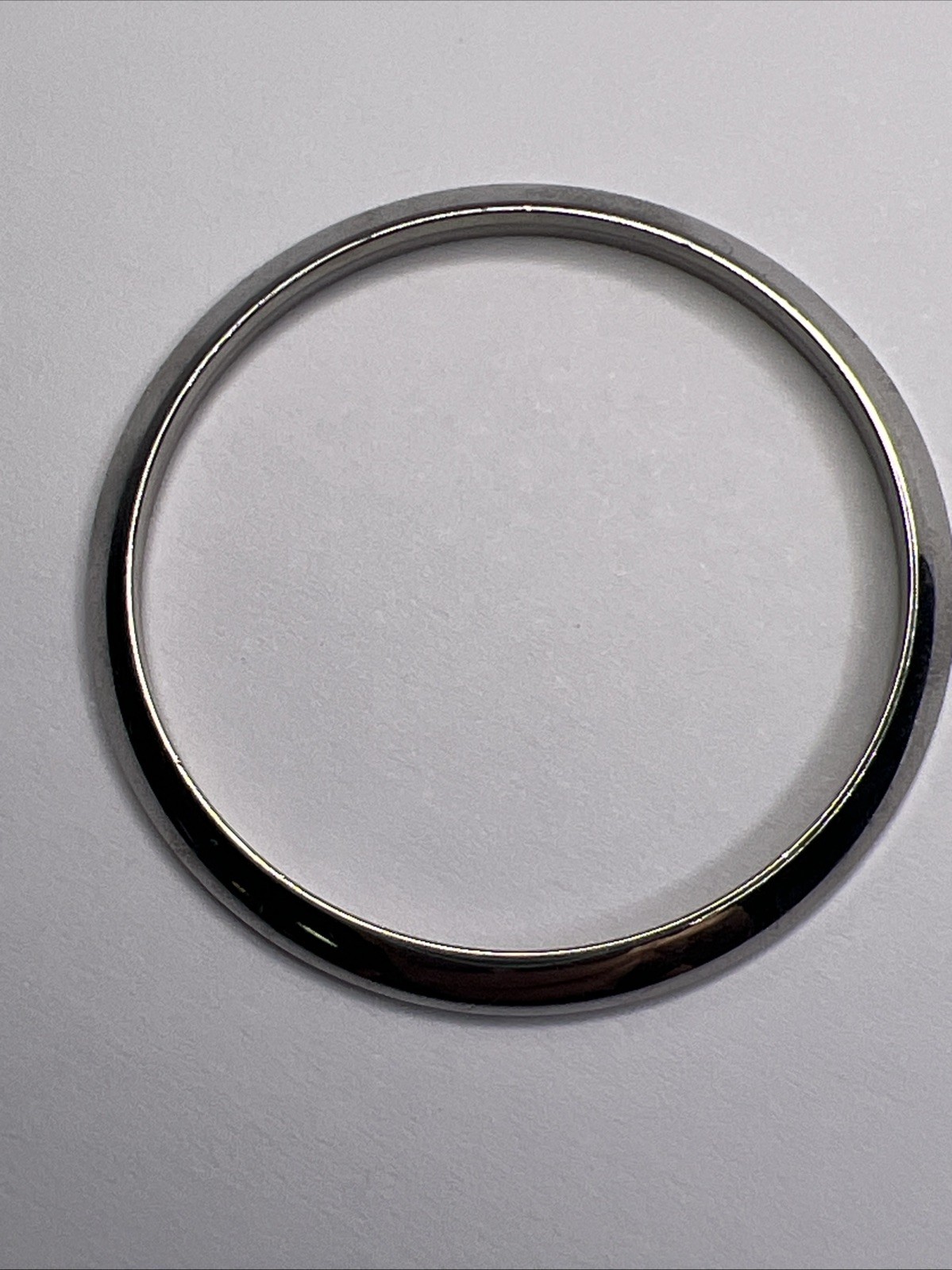 ROLEX Smooth Domed 35mm Mirror Polished Steel Watch Bezel Used OEM