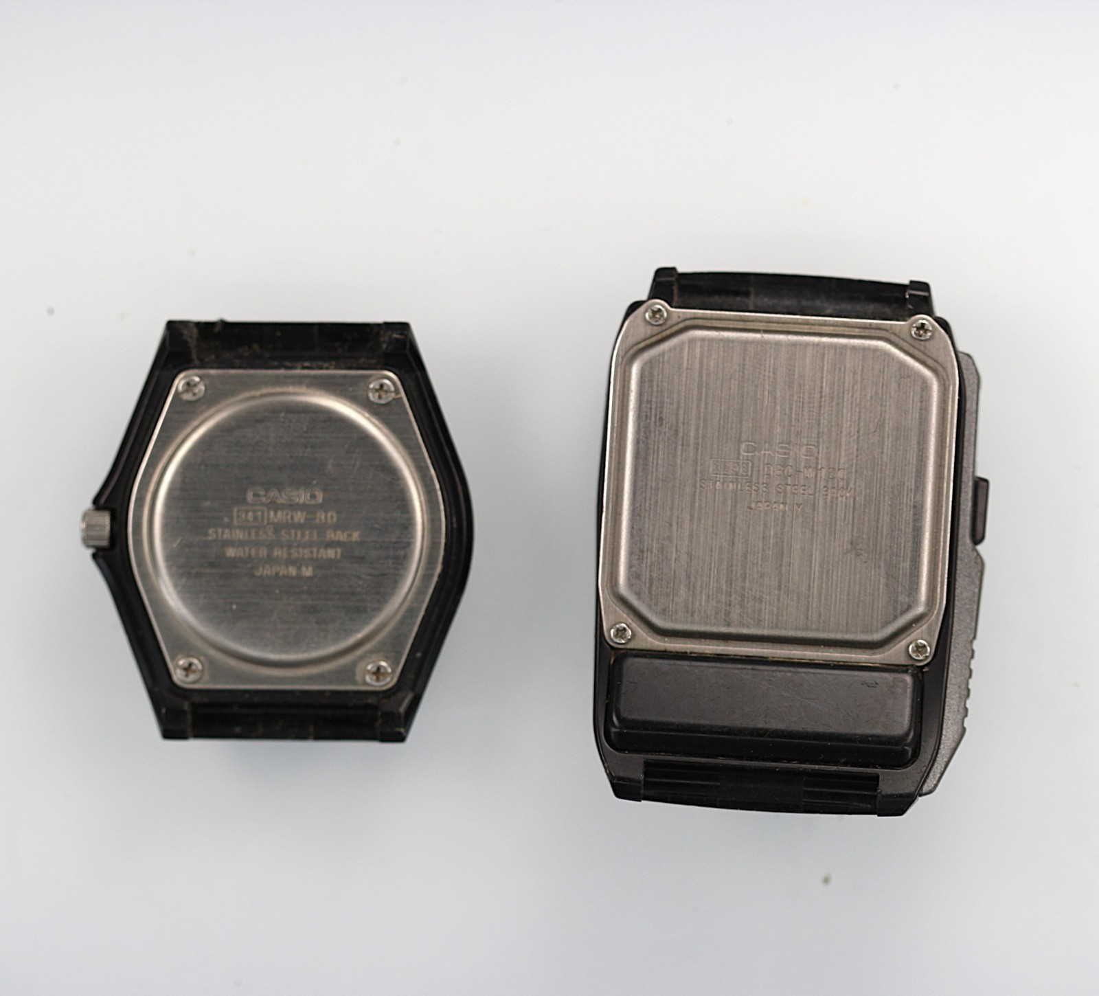 Casio Watch Men DBC-W150 MRW-80 Stainless Plastic 50m Battery Quartz NON-WORKING