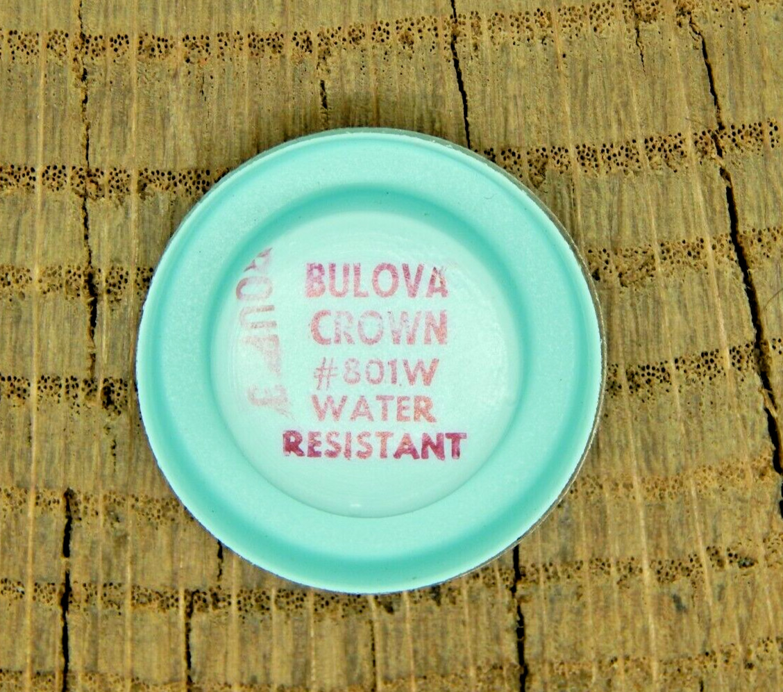 Genuine Vintage Bulova Crown 801W Water Resistant Watch Part NEW OLD STOCK