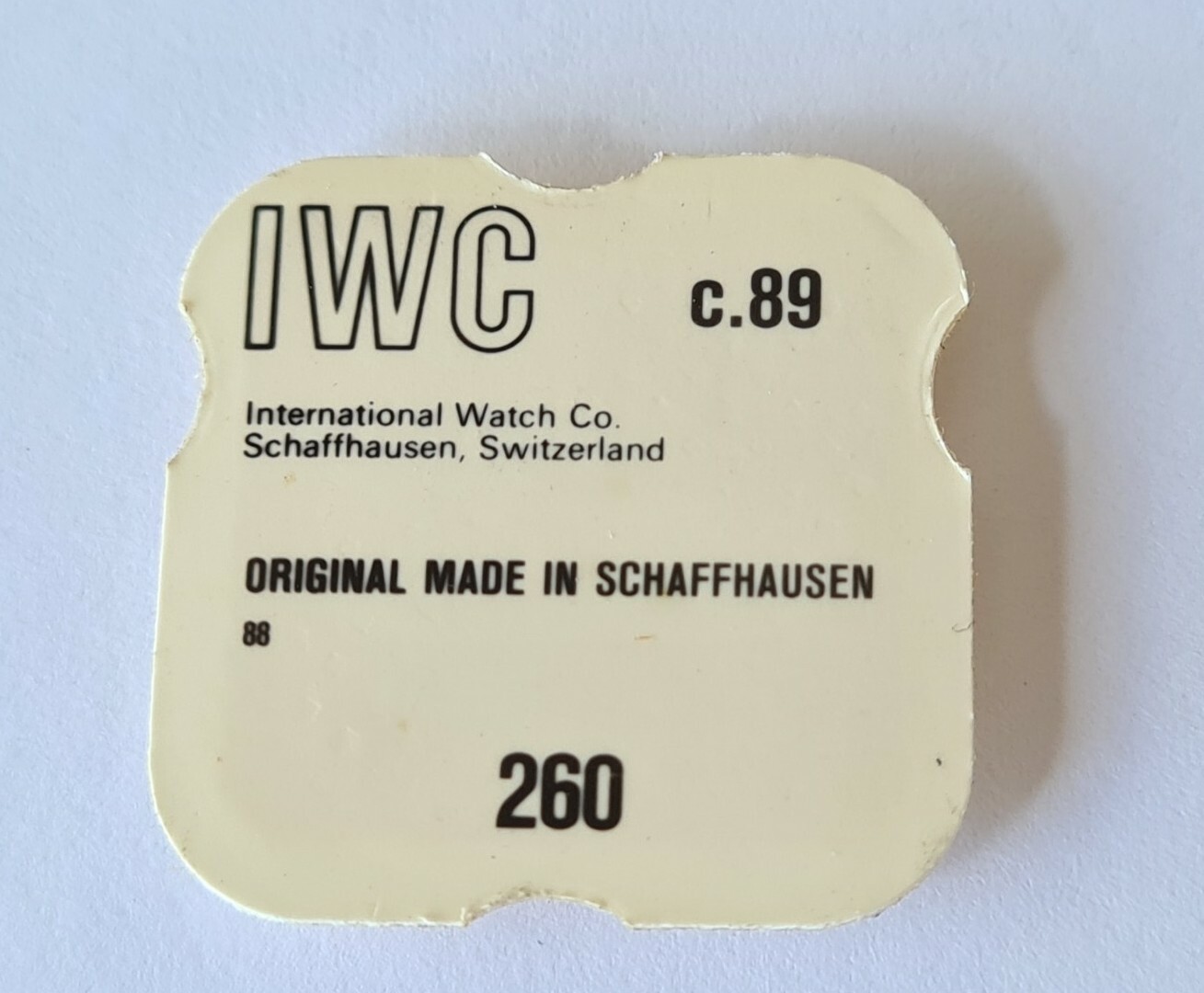 IWC c 89 # 260 Minute Wheel New Factory Sealed Genuine Swiss