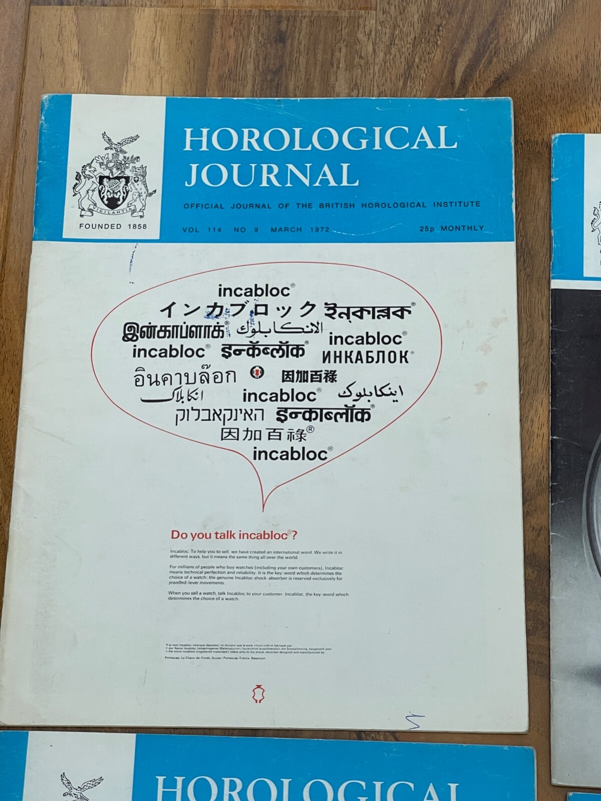 Job Lot Of 8 Vintage Horological Journals From 1972