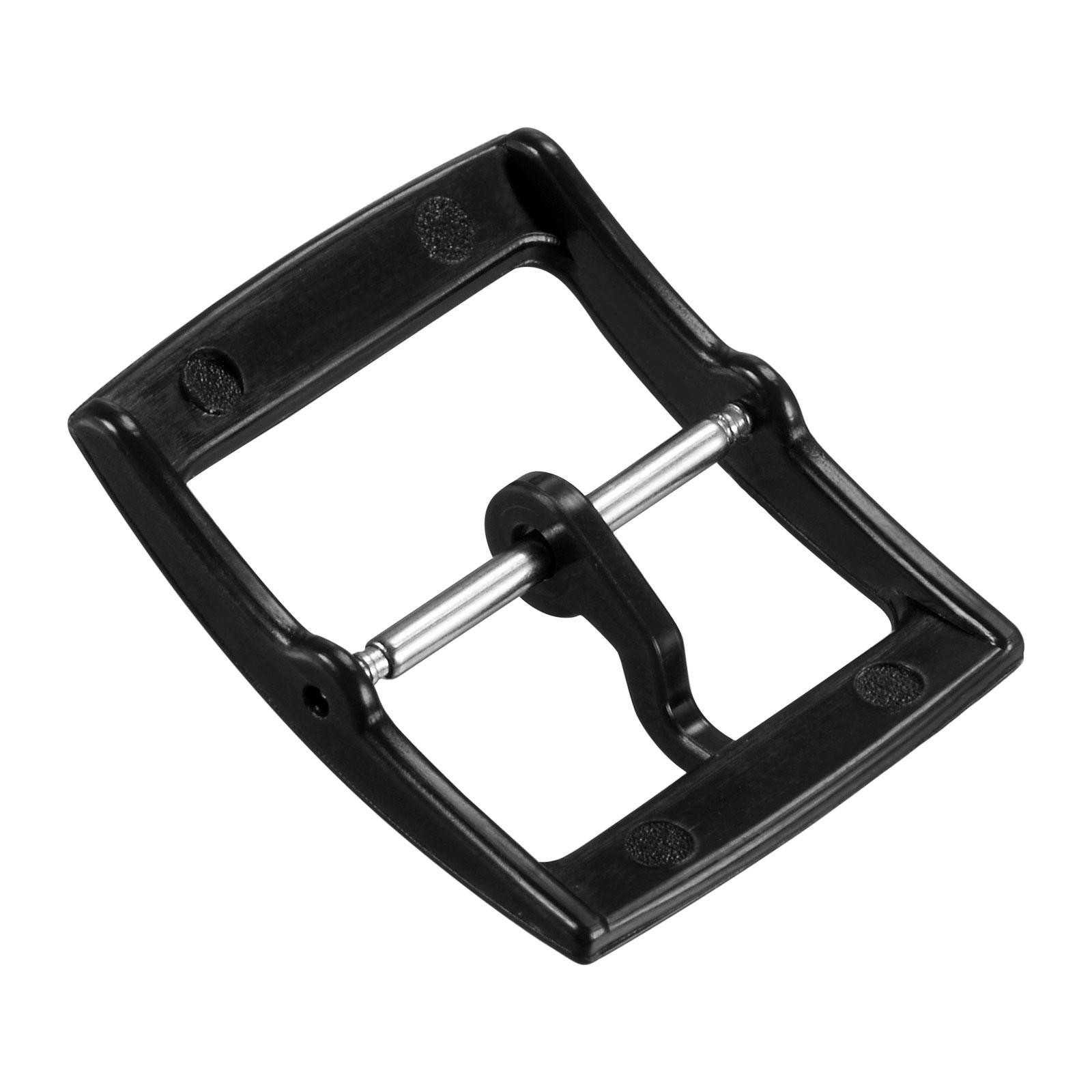 Watch Strap Clasp Plastic Buckle for 16mm Width Watch Bands Black 2 Pcs