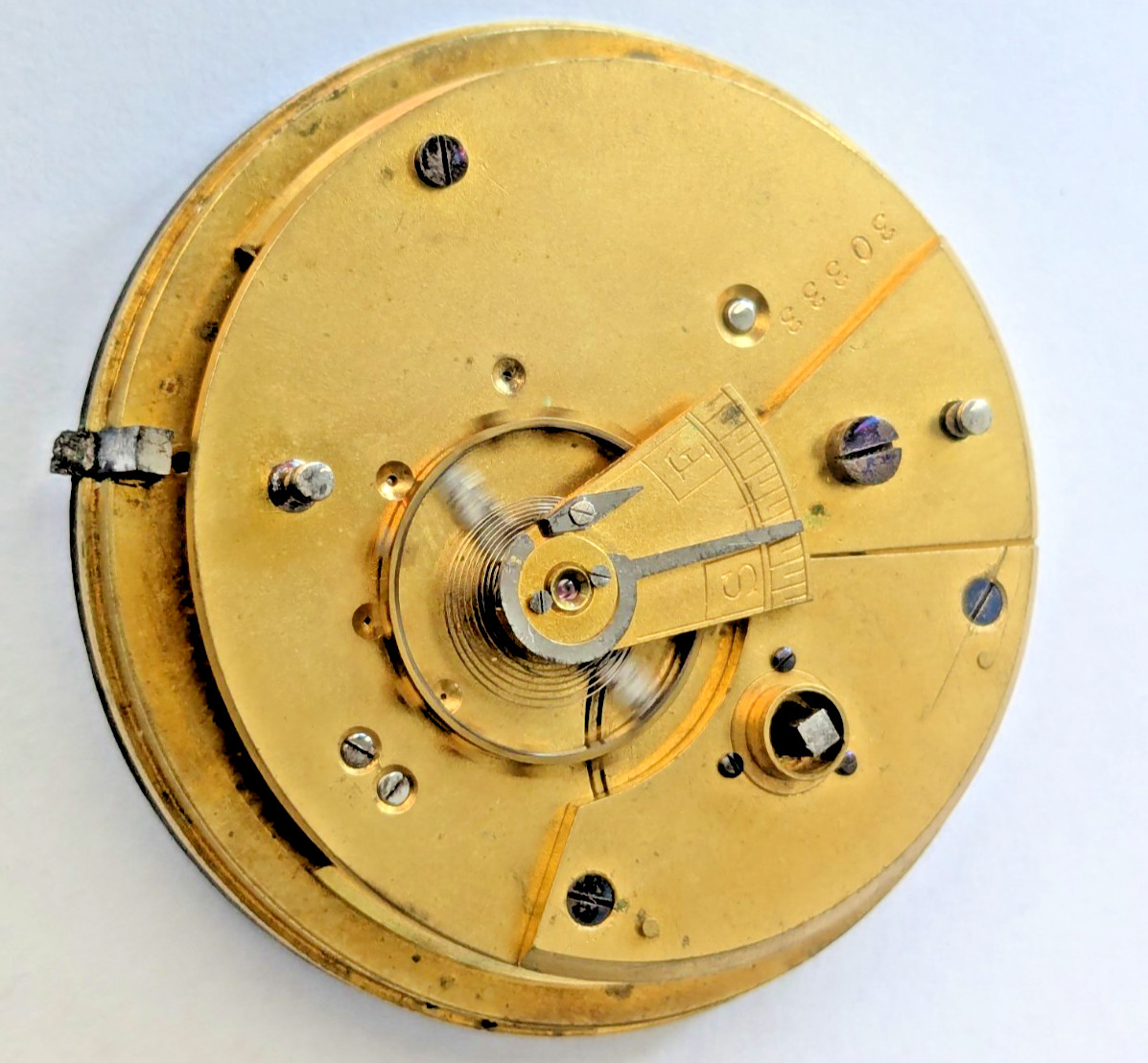Antique H. Stone Leeds English Pocket Watch Movement For Parts/Repair 47.3mm 30