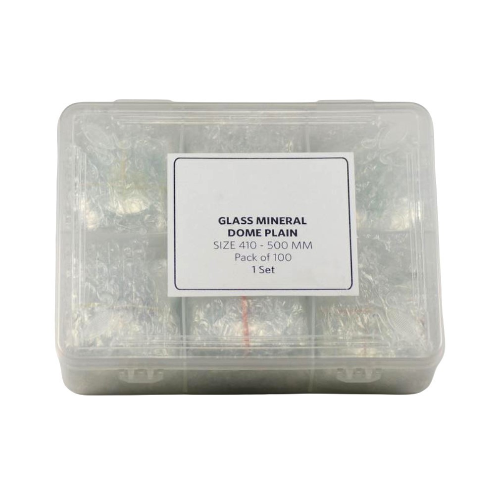 Glass Mineral Dome Watch Crystals Set – 100pcs Plain Domed Glass