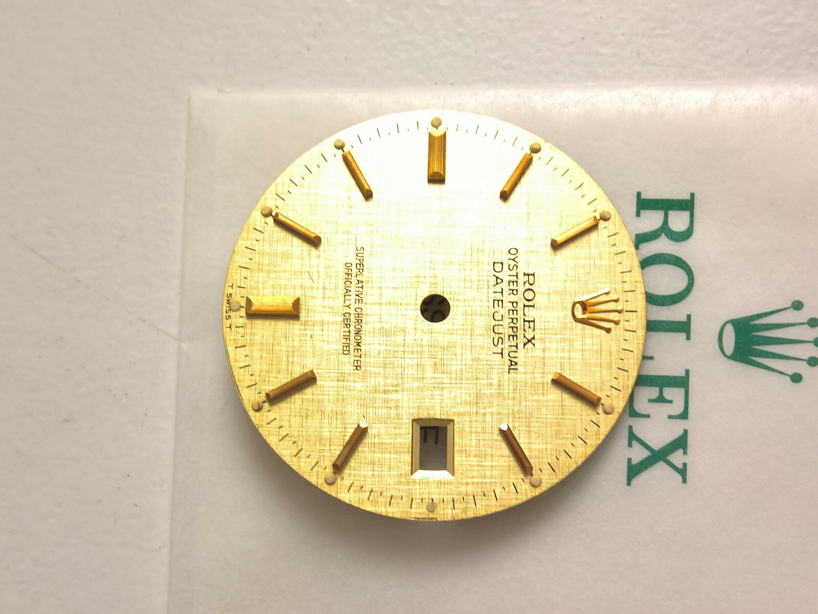 RARE VINTAGE ROLEX DATEJUST 16018 – 16013 QUICK SET TAPESTRY DIAL GENUINE 100%