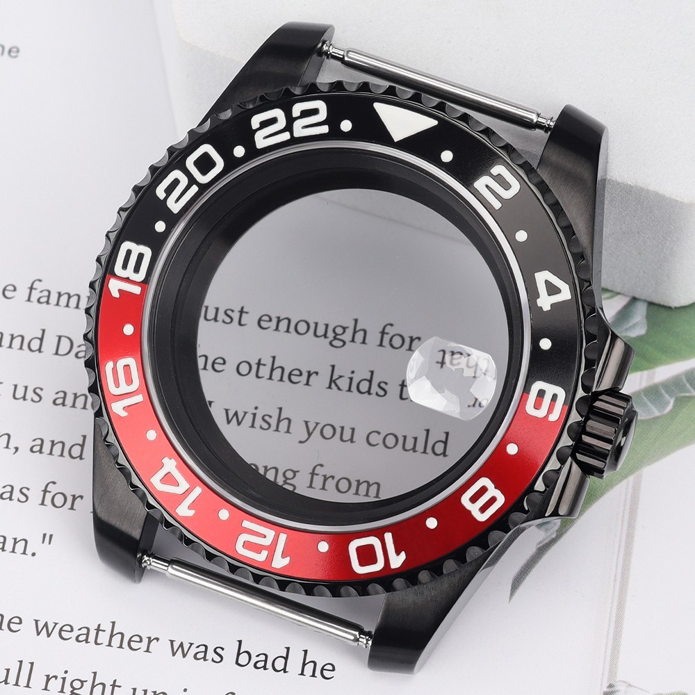 FEIYASHI Pepsi Bezel PVD STAINLESS 40mm Watch Case Sapphire For Seiko NH35 NH36
