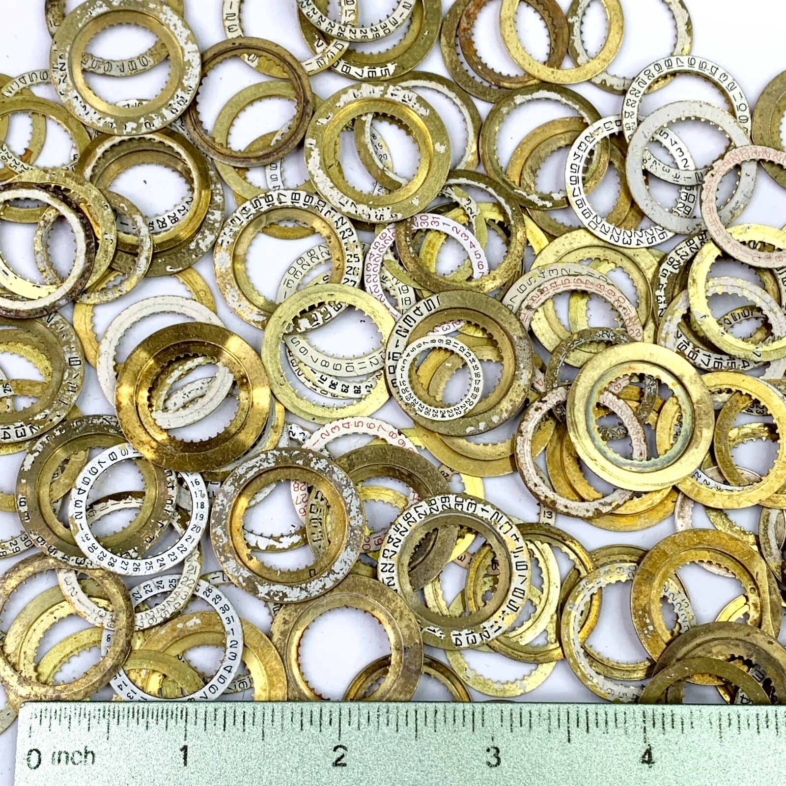 25 Calendar Day Date Dial Disc Number Watch Part Steampunk Watchmaker Lot Repair