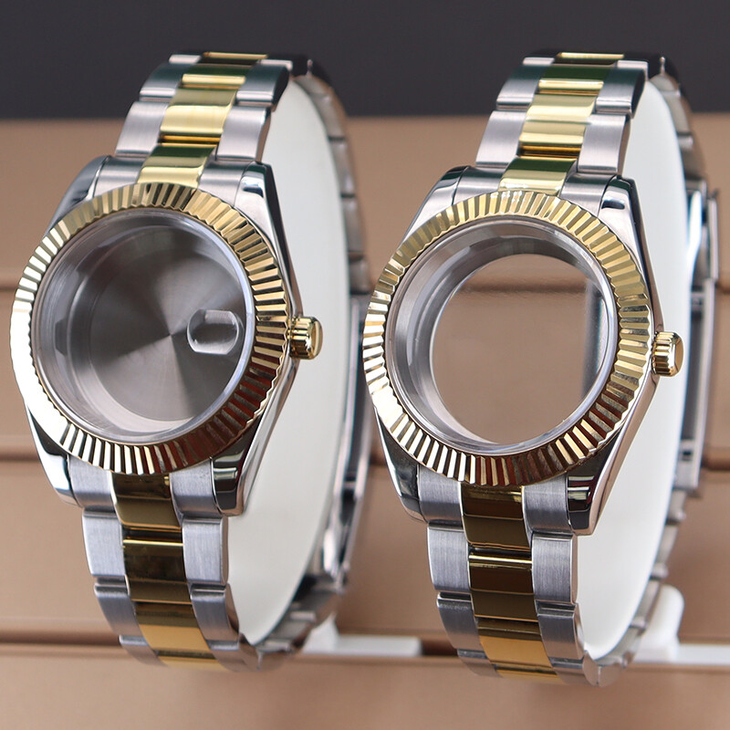 36mm/40mm Diver Swim Watch Case strap Convex convex groove bezel Sapphire Glass