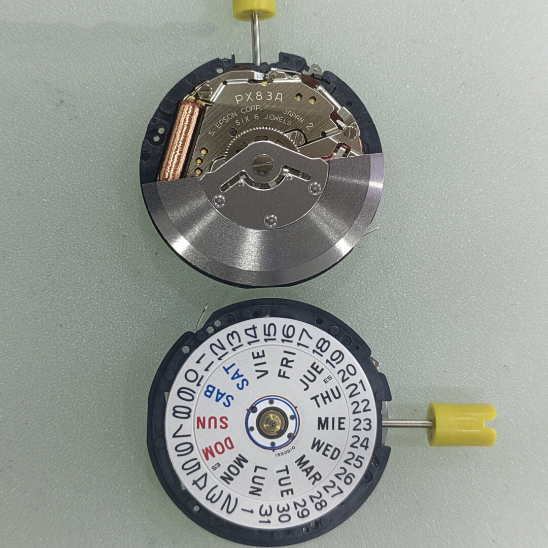 Watch Part S.EPSON PX83A Kinetic Movement 3 Hands Double Calendar Date At 3H