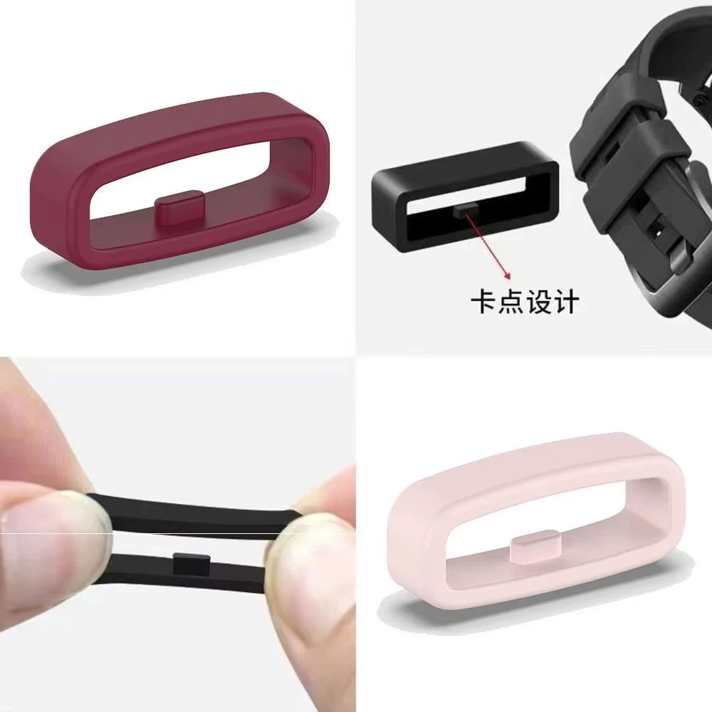 Keeper 18/20/22MM Hoop Watch Band Buckle Strap Loop Rubber Holder Silicone UK