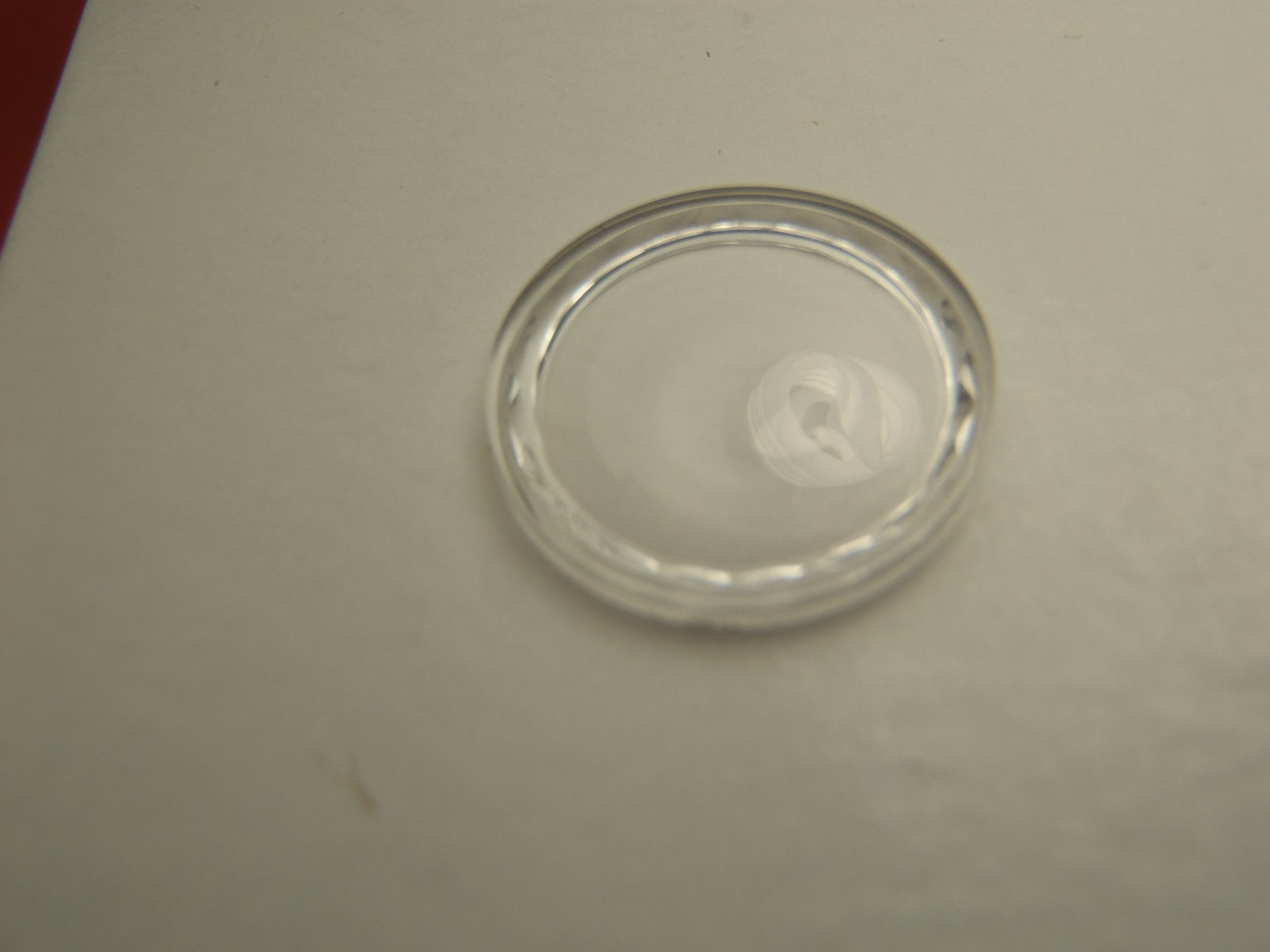 FWC HIGH ROUND Diamond Edge PLASTIC WATCH STEP CRYSTAL 15.3 MM NOS
