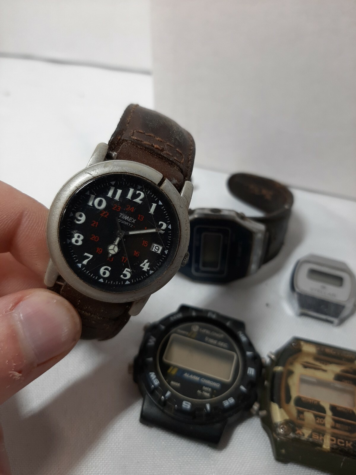 LOT OF VINTAGE WATCH PARTS bands and more timex stellar unitron