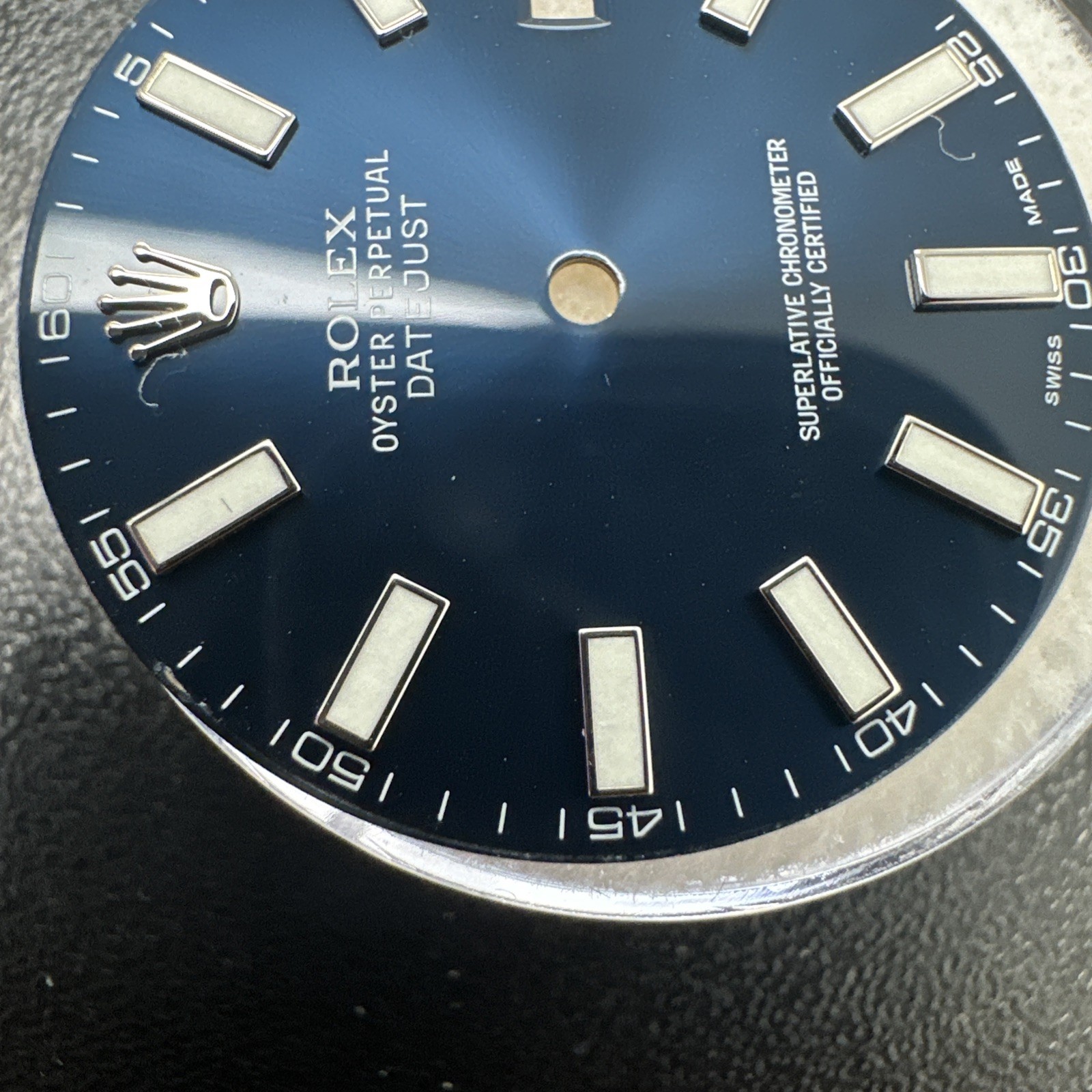 Authentic Rolex Date Just II Blue Stick Dial Date Window 41mm 116334-116300