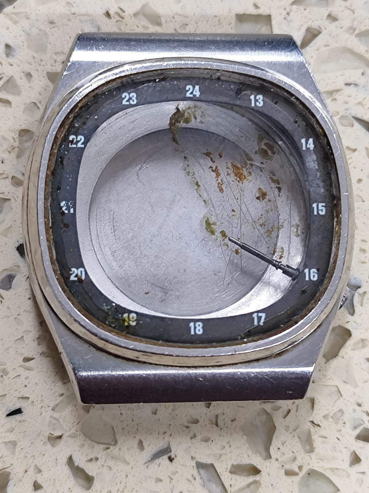 SEIKO 6309-5100 Part CASE & Back case $ CROWN & Steem Used