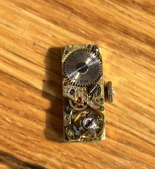 Mathey Tissot Cocktail Watch 17 Jewel Movement, Running W/Gold Bracelet