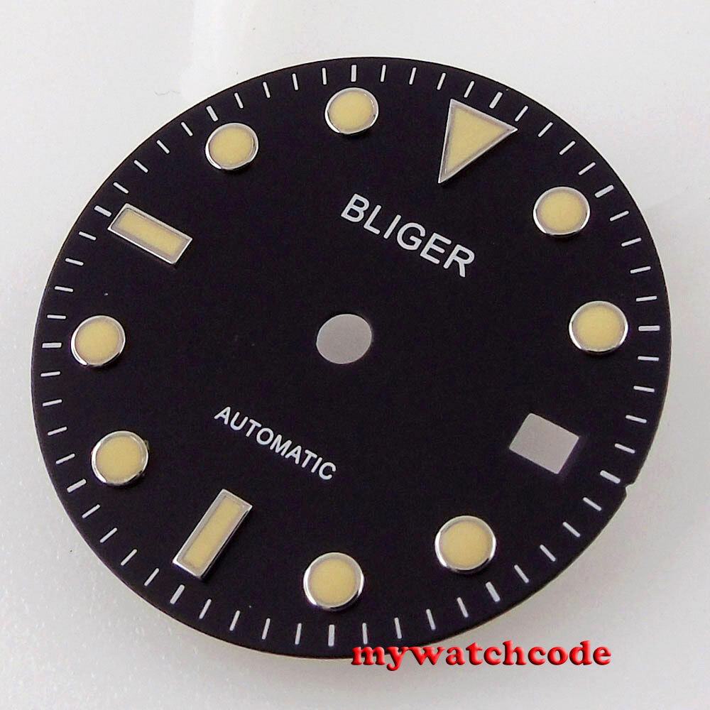 28.5mm black Watch Dial beige makes for eta 2824 2836 8215 8205 ST1612 Movement