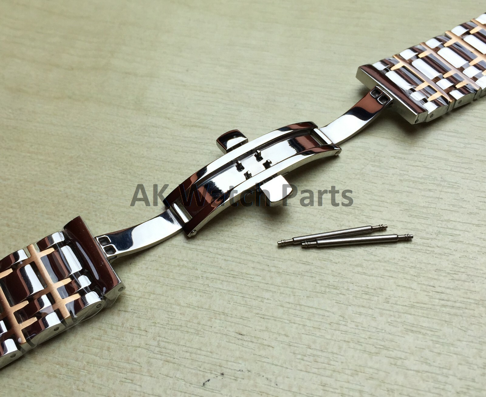 Spare Two-Tone Strap Fits Burberry BU1374/BU1358 Watch Bracelet/Band