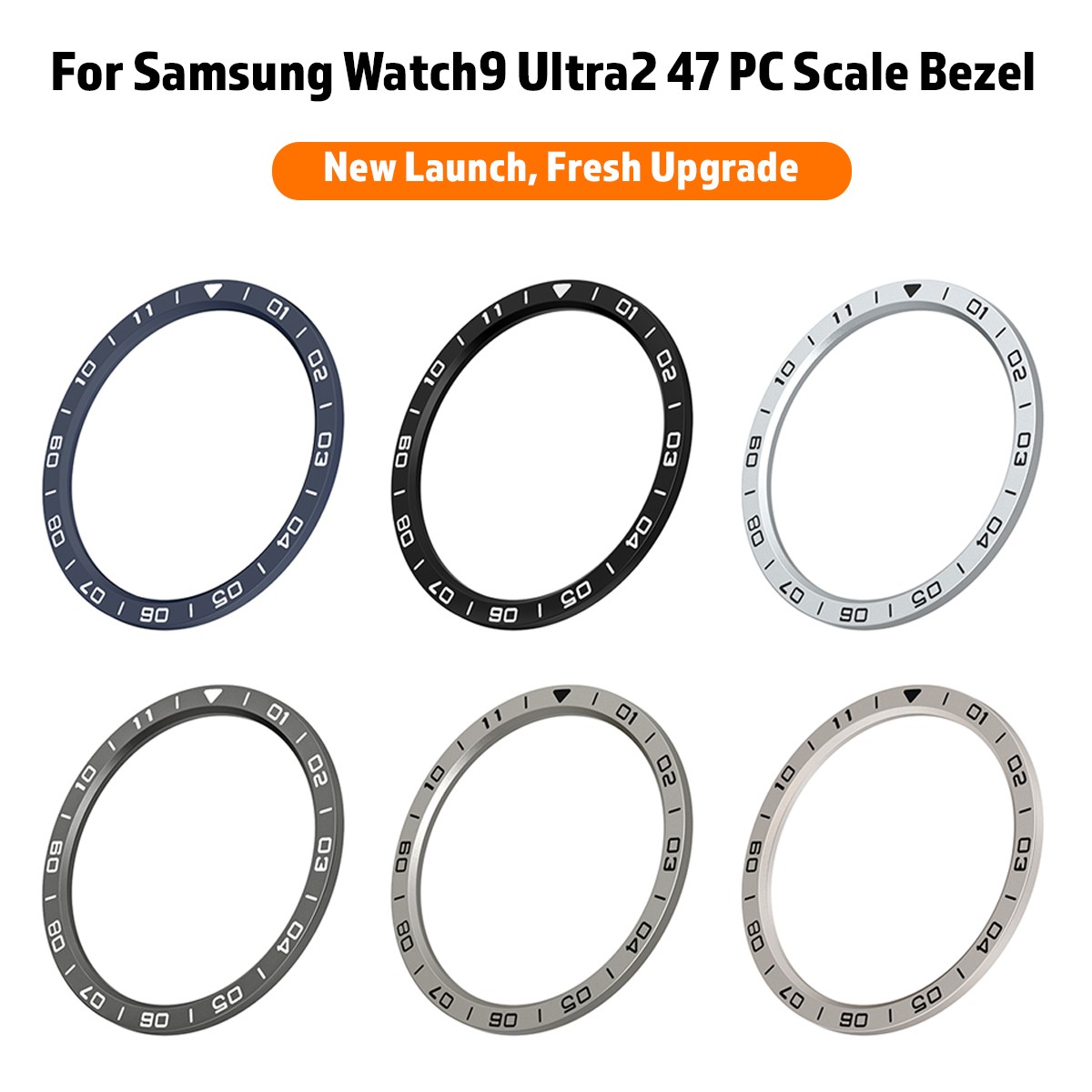 PC Engraved Scale Bezel Ring Cover For Samsung Galaxy Watch Ultra 2 2026 47mm