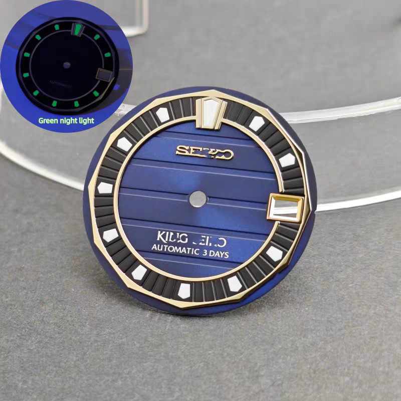 28.5mm Green Luminous Watch Dial for Nh35 Nh36 Movement Modification Accessories