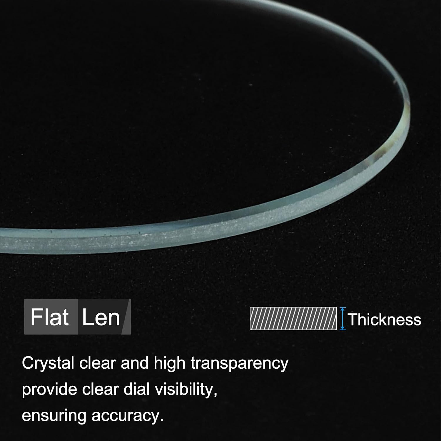 Watch Crystal Glass Lens, Round Glasses Watch Face Crystals Len Replacement Part
