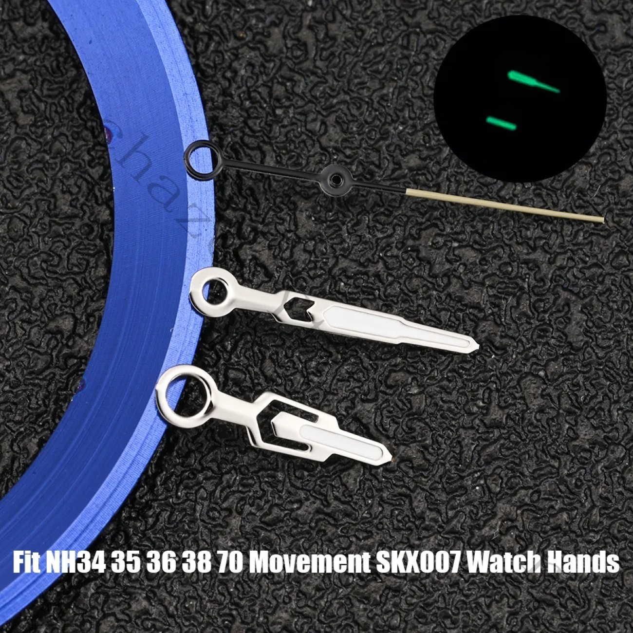 C3 Green Luminous Watch Hands for NH35 NH34 NH36 7S26 4R35 Movement
