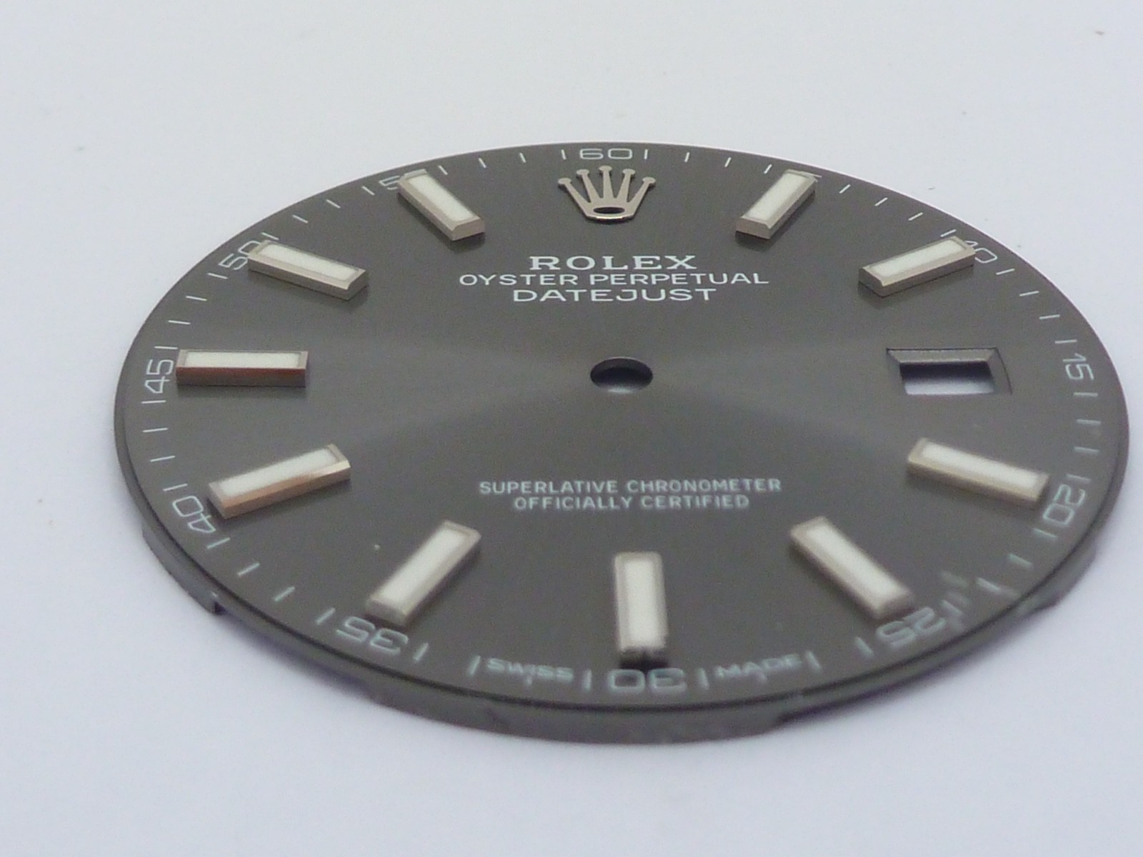 Original Rolex Datejust 126334 126300 Grey Rhodium Stick Dial 40mm New