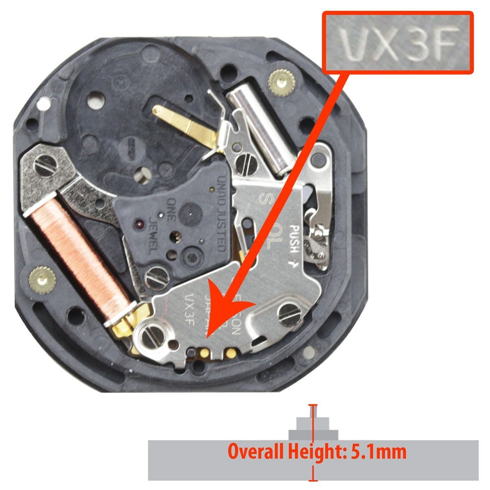 Original Hattori/Seiko/Epson VX3F Japan Quartz Movement