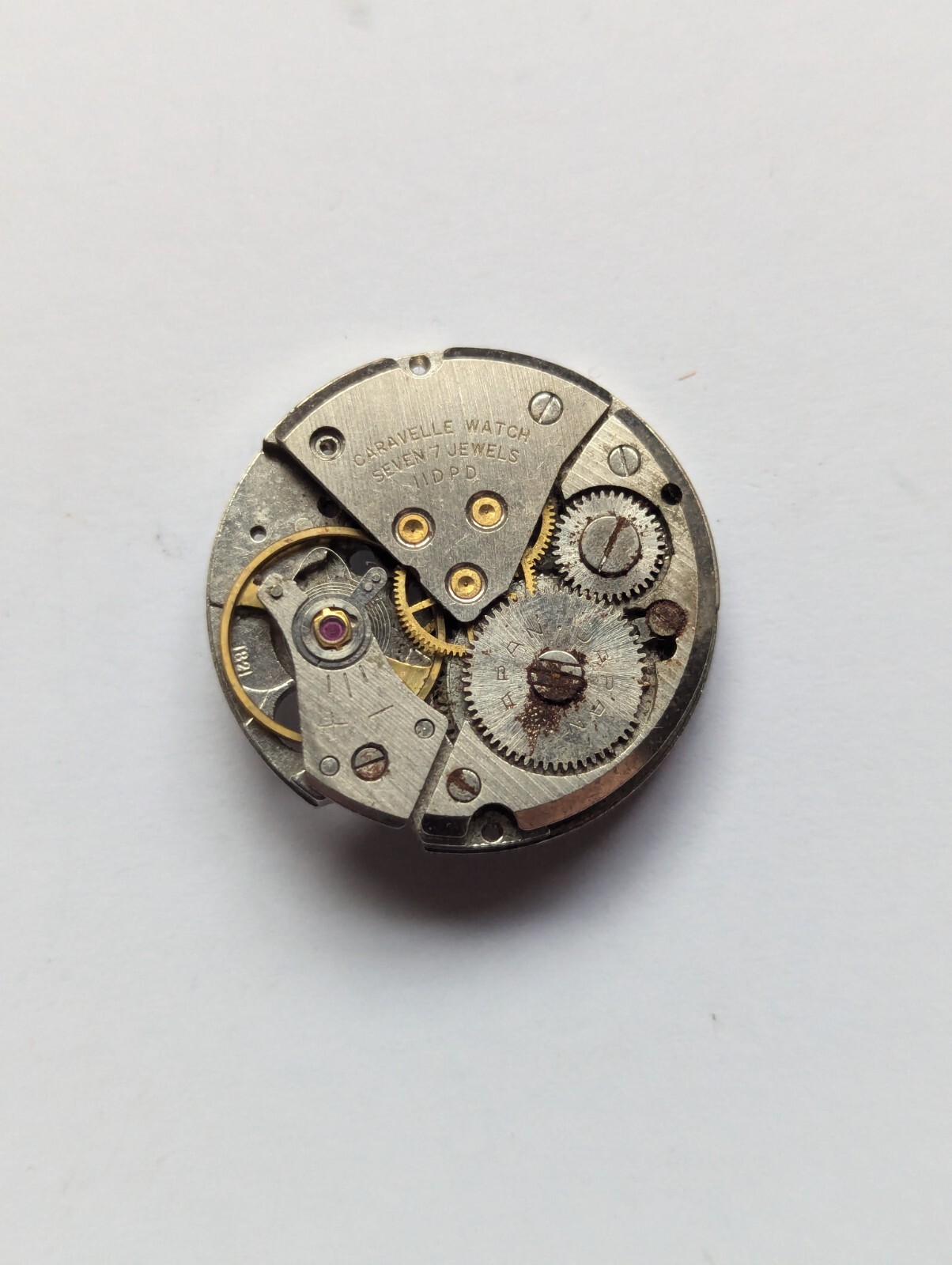 Vintage Caravelle 11DPD/1821 Mechanical Watch Movement (Untested)
